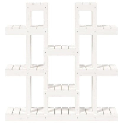 Plantestativ hvit 104,5x25x109,5 cm heltre furu