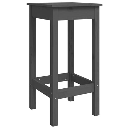 Barstoler 2 stk grå 40x40x78 cm heltre furu