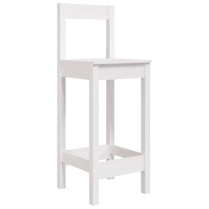 Barstoler 2 stk hvit 40x41,5x112 cm heltre furu