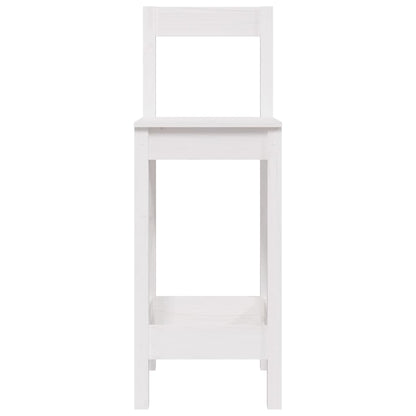 Barstoler 2 stk hvit 40x41,5x112 cm heltre furu