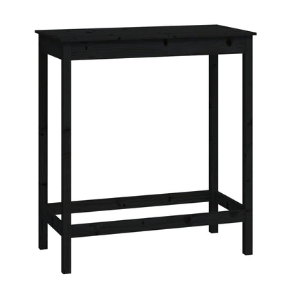 Barbord svart 100x50x110 cm heltre furu