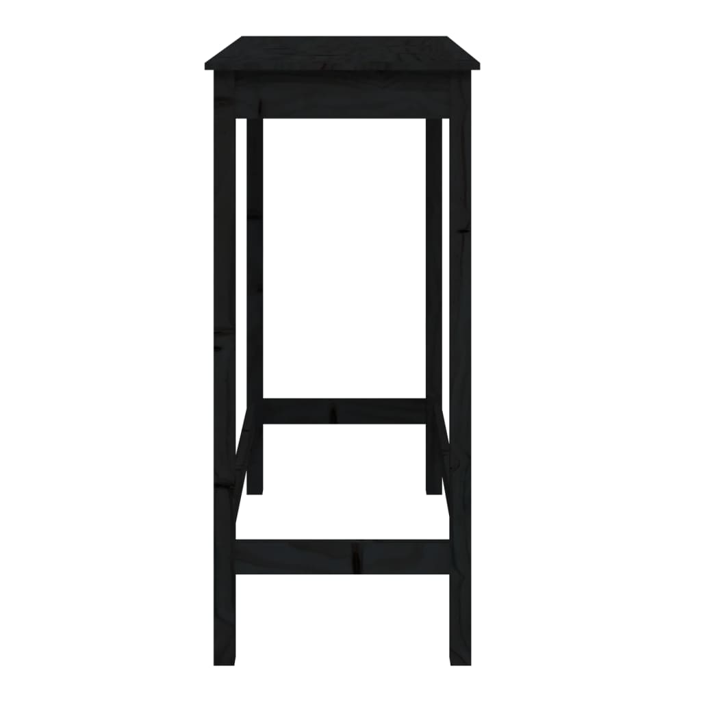 Barbord svart 100x50x110 cm heltre furu