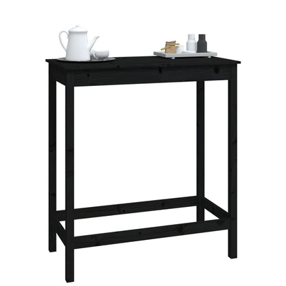 Barbord svart 100x50x110 cm heltre furu