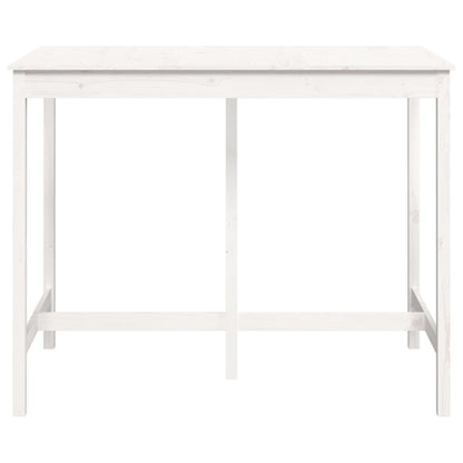 Barbord hvit 140x80x110 cm heltre furu