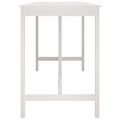 Barbord hvit 180x80x110 cm heltre furu