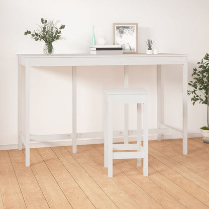 Barbord hvit 180x80x110 cm heltre furu