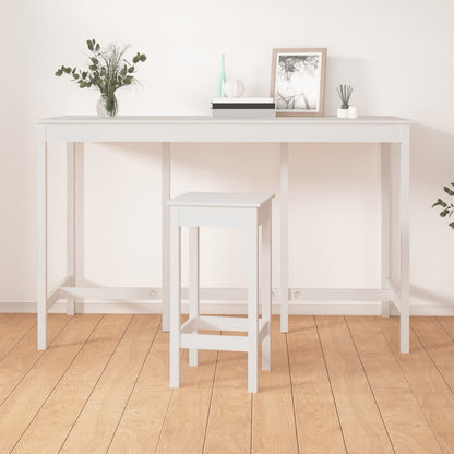Barbord hvit 180x80x110 cm heltre furu