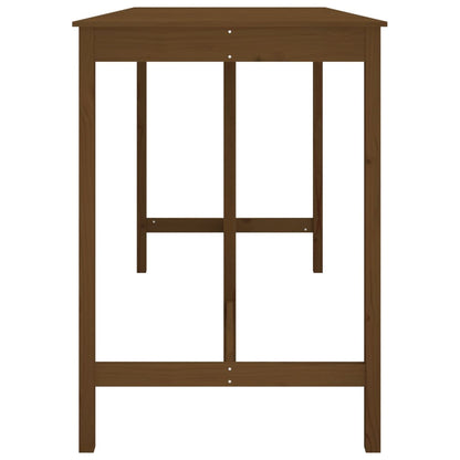 Barbord honningbrun 180x80x110 cm heltre furu
