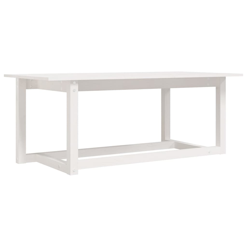 Salongbord Sofabord Hvit 110x55x45 cm heltre furu