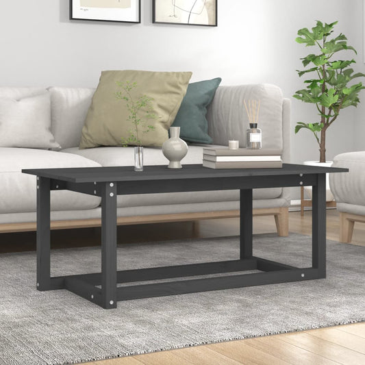 Salongbord Sofabord Grå 110x55x45 cm heltre furu