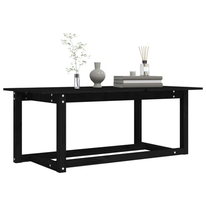 Salongbord Sofabord Svart 110x55x45 cm heltre furu