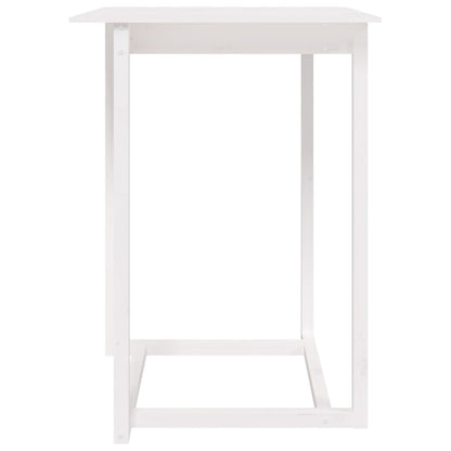 Barbord hvit 80x80x110 cm heltre furu