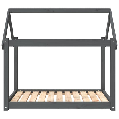 Hundeseng Grå 101x70x90 cm heltre furu