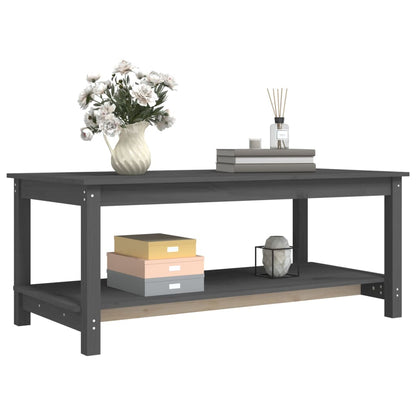 Salongbord Sofabord Grå 110x55x45 cm heltre furu