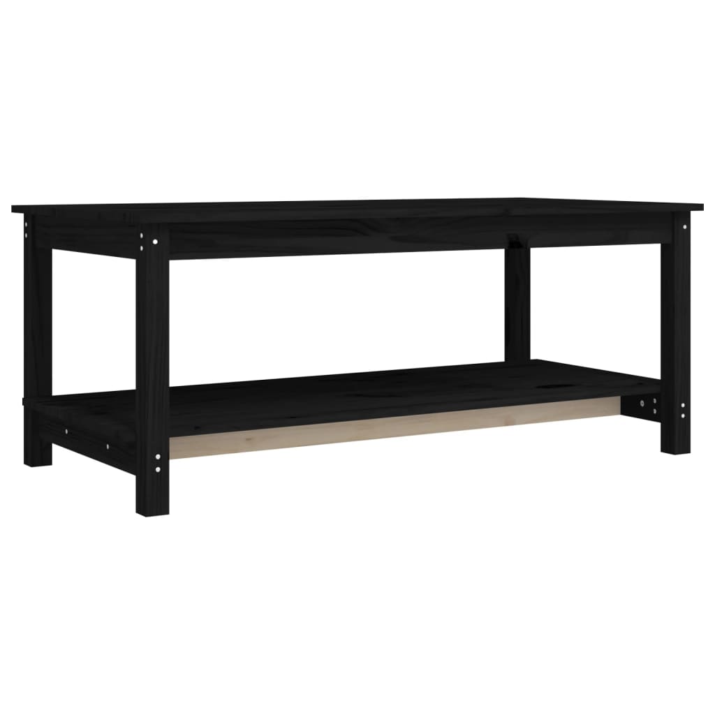 Salongbord Sofabord Svart 110x55x45 cm heltre furu