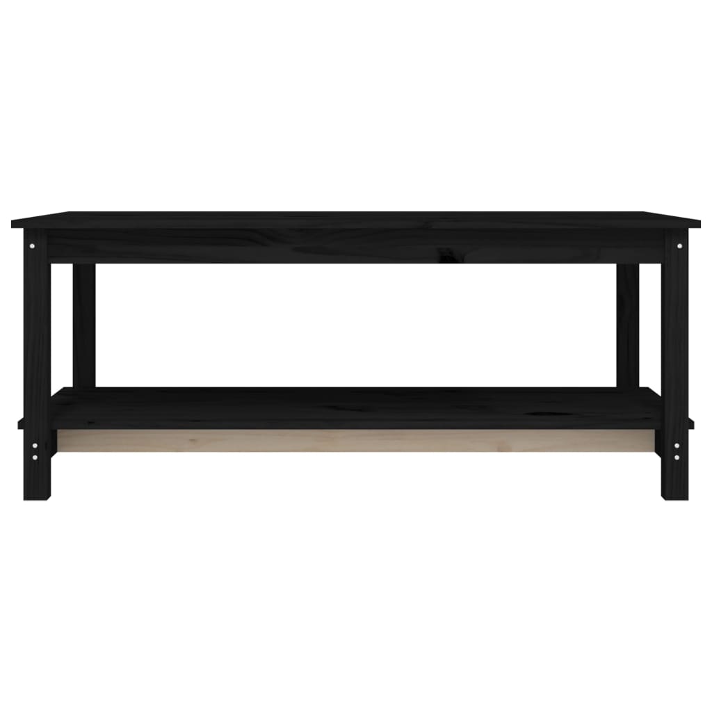 Salongbord Sofabord Svart 110x55x45 cm heltre furu
