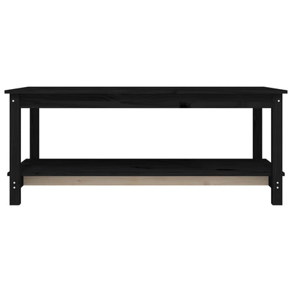 Salongbord Sofabord Svart 110x55x45 cm heltre furu