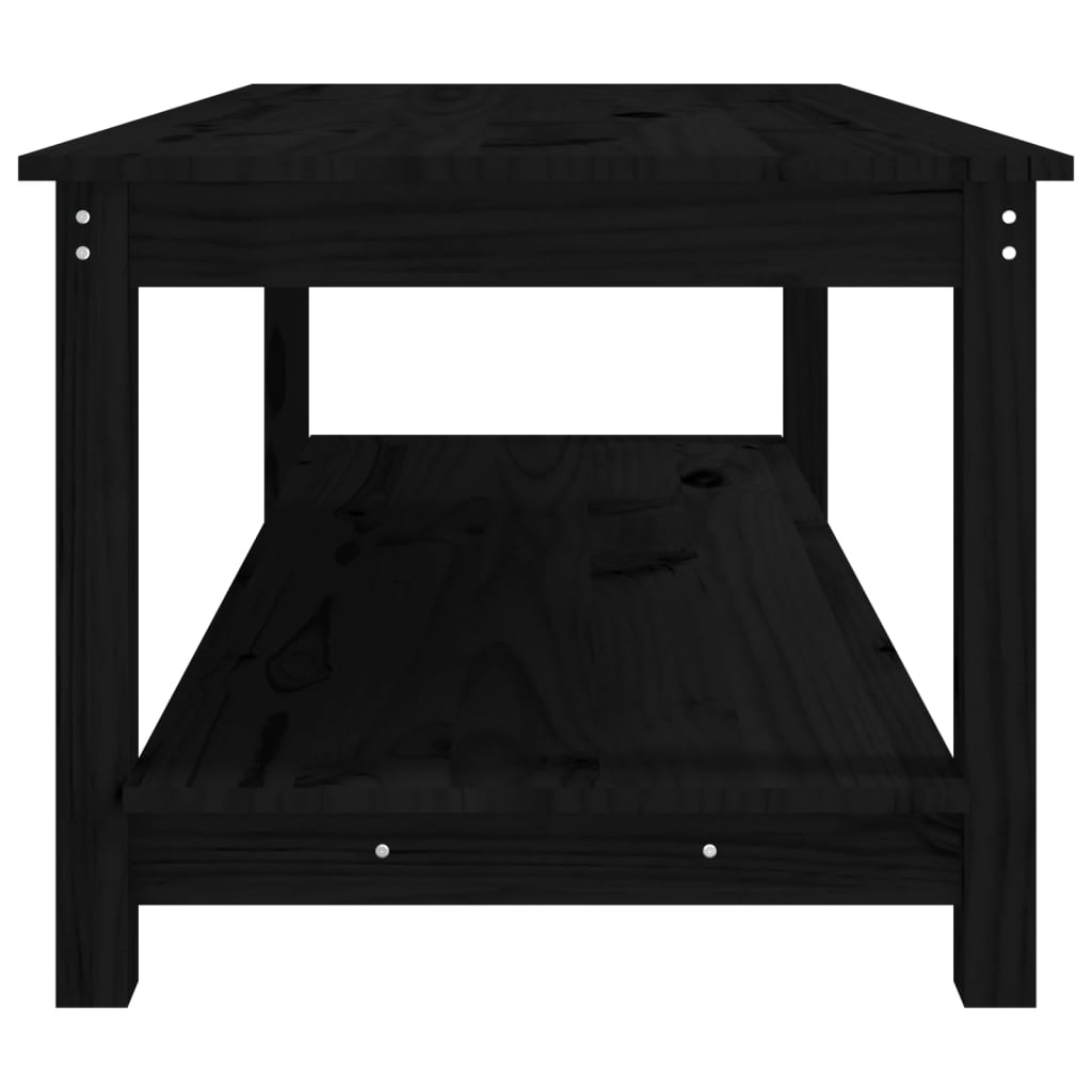Salongbord Sofabord Svart 110x55x45 cm heltre furu