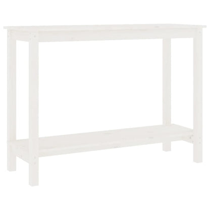 Avlastningsbord Konsollbord Hvit 110x40x80 cm heltre furu
