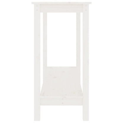 Avlastningsbord Konsollbord Hvit 110x40x80 cm heltre furu