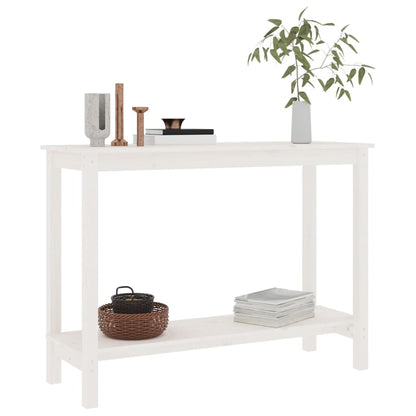 Avlastningsbord Konsollbord Hvit 110x40x80 cm heltre furu