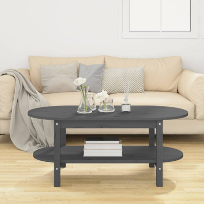 Salongbord Sofabord Grå 110x55x45 cm heltre furu