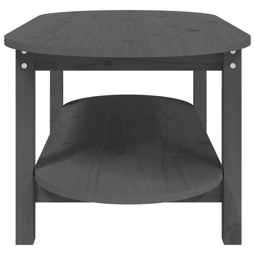 Salongbord Sofabord Grå 110x55x45 cm heltre furu