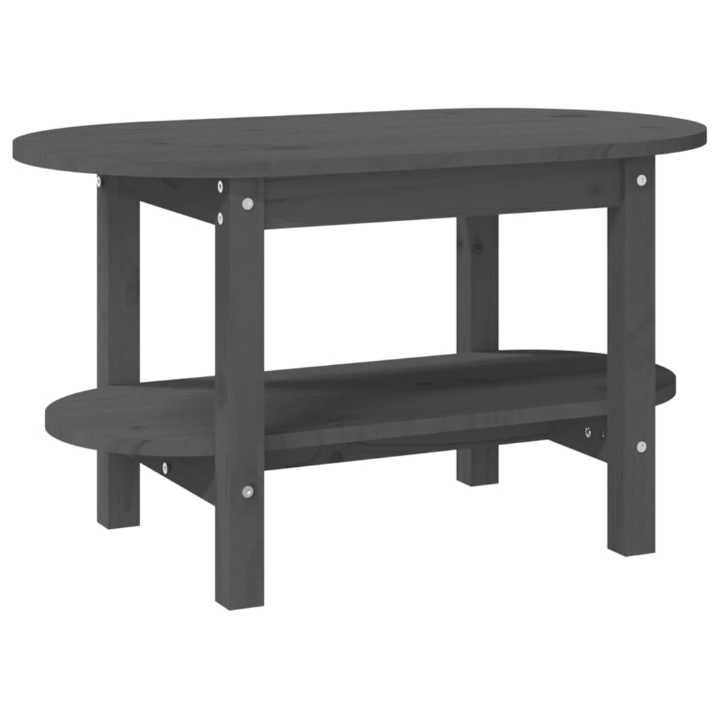 Salongbord Sofabord Grå 80x45x45 cm heltre furu