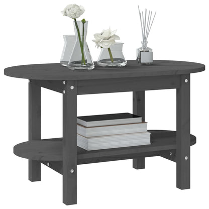 Salongbord Sofabord Grå 80x45x45 cm heltre furu