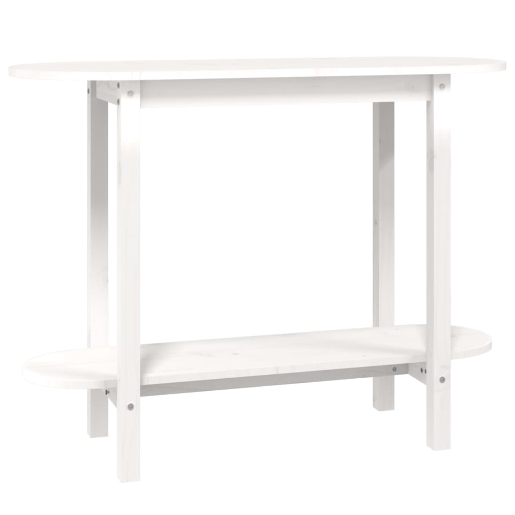 Avlastningsbord Konsollbord Hvit 110x40x80 cm heltre furu