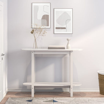 Avlastningsbord Konsollbord Hvit 110x40x80 cm heltre furu