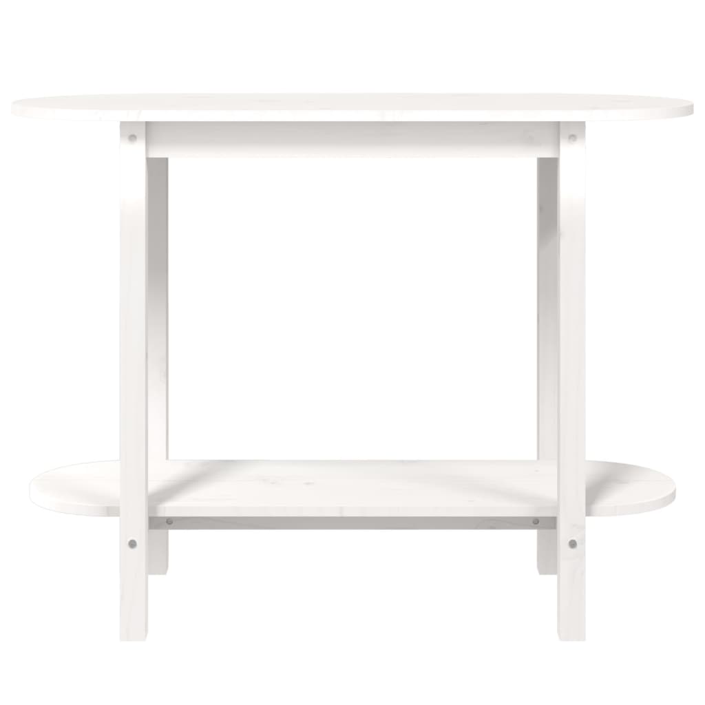 Avlastningsbord Konsollbord Hvit 110x40x80 cm heltre furu