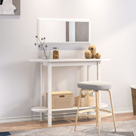 Avlastningsbord Konsollbord Hvit 110x40x80 cm heltre furu