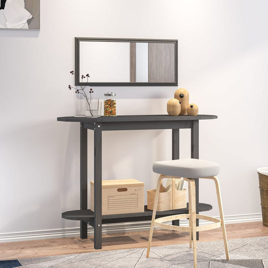 Avlastningsbord Konsollbord Grå 110x40x80 cm heltre furu