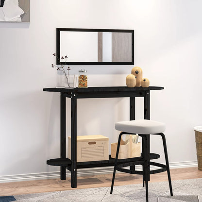 Avlastningsbord konsollbord Svart 110x40x80 cm heltre furu