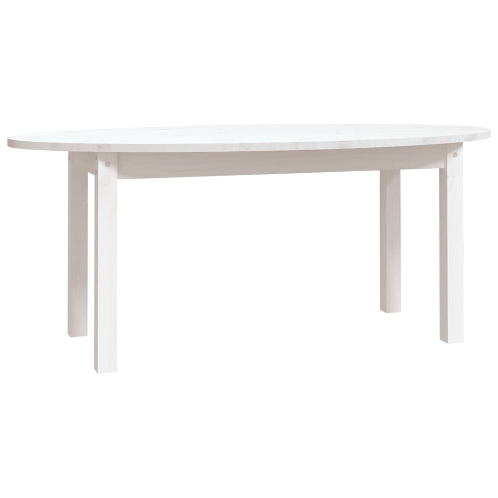 Salongbord Sofabord Hvit 110x55x45 cm heltre furu