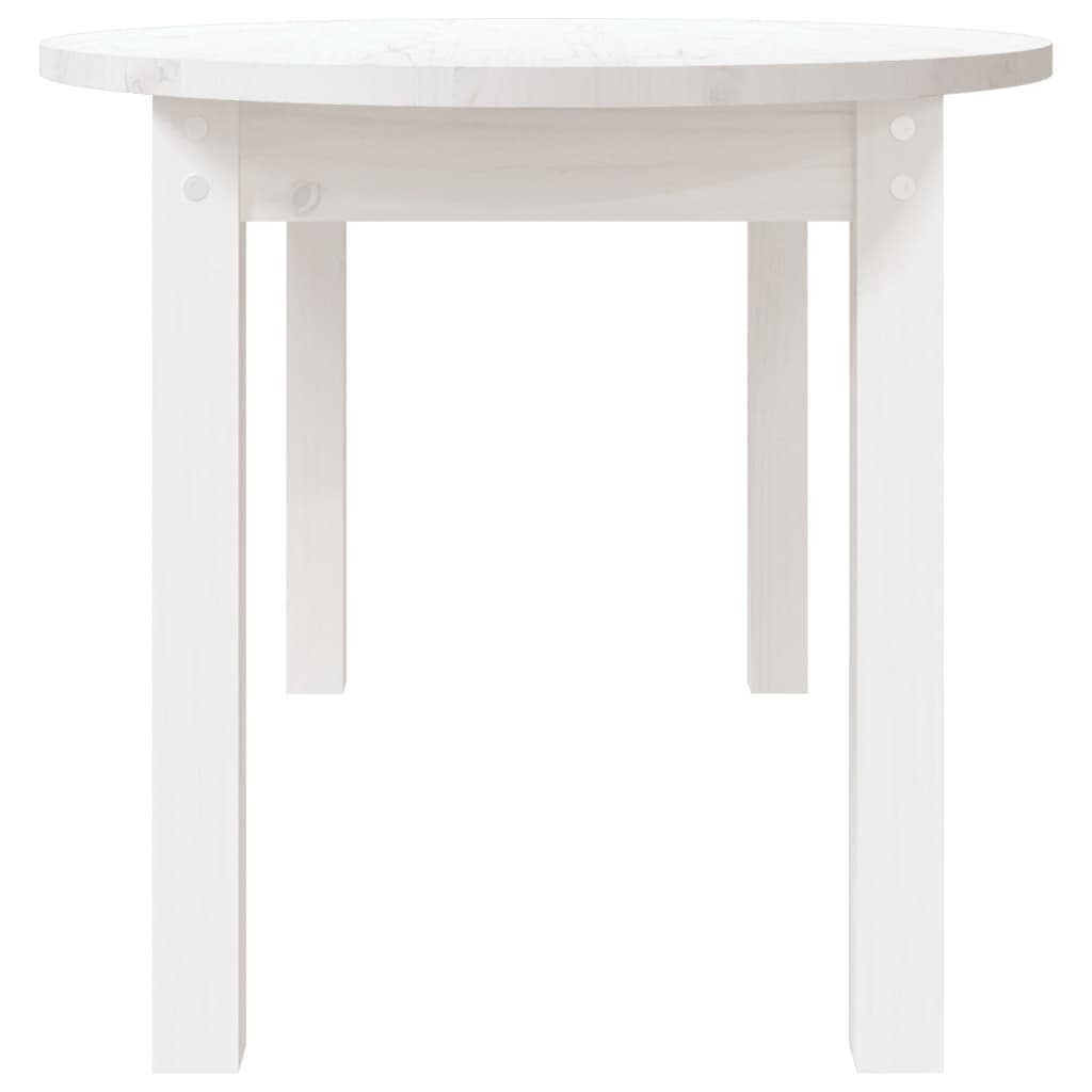 Salongbord Sofabord Hvit 110x55x45 cm heltre furu