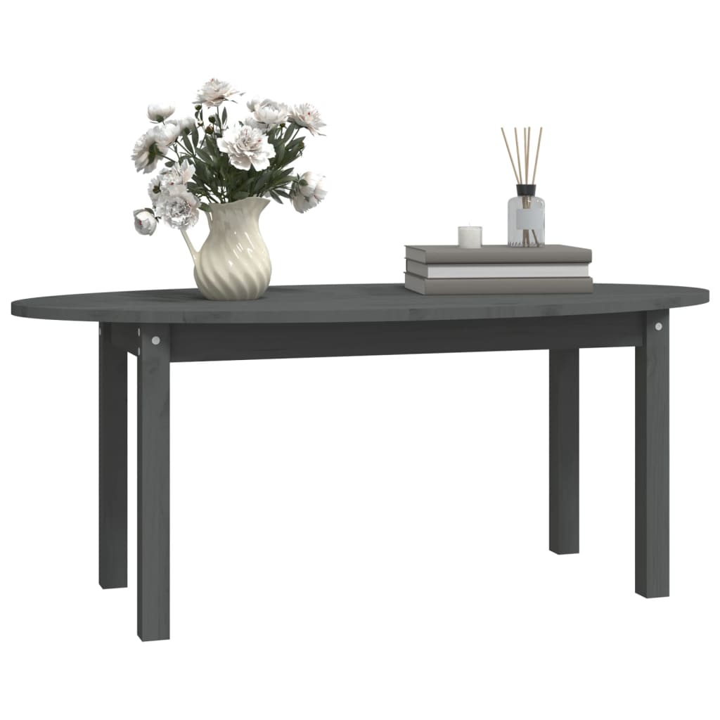 Salongbord Sofabord Grå 110x55x45 cm heltre furu