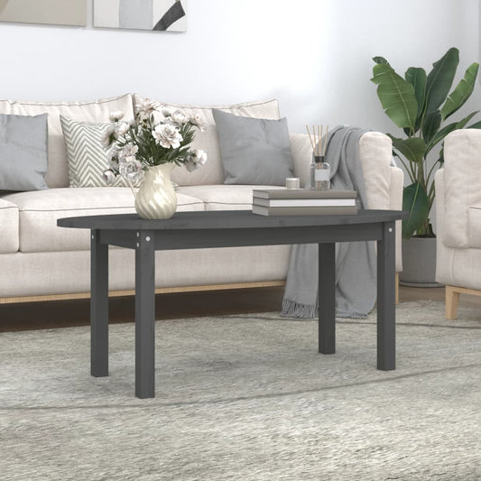 Salongbord Sofabord Grå 110x55x45 cm heltre furu
