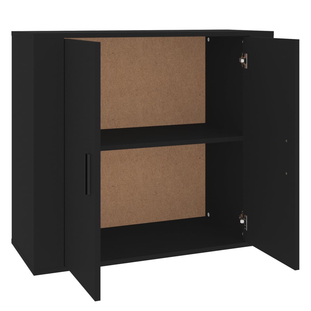 Skjenk Svart 80x33x70 cm