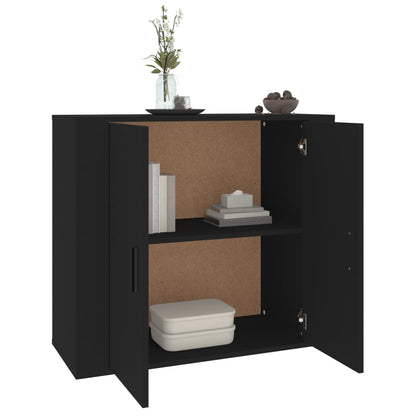 Skjenk Svart 80x33x70 cm