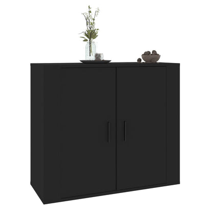 Skjenk Svart 80x33x70 cm