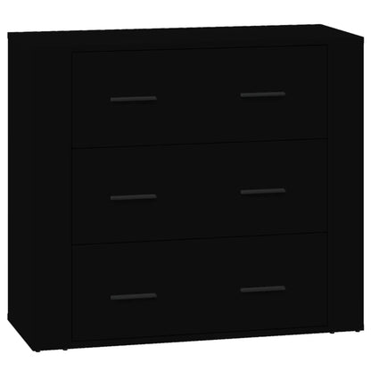 Skjenk Svart 80x33x70 cm