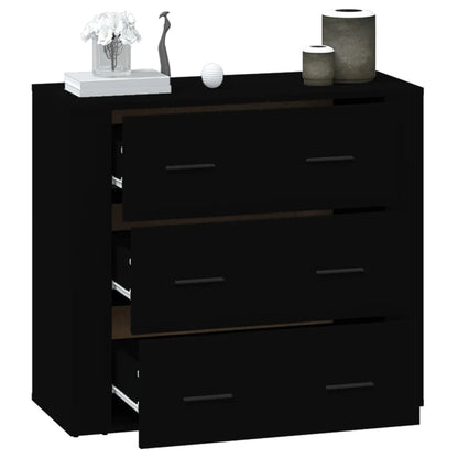 Skjenk Svart 80x33x70 cm