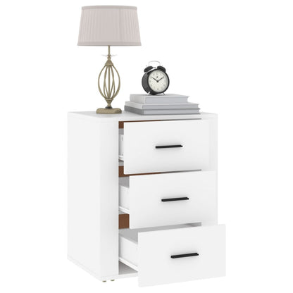 Nattbord Sengbord Hvit 50x36x60 cm