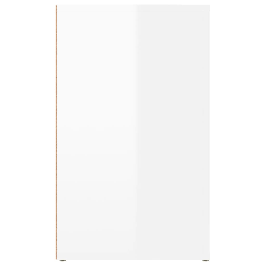 Nattbord Sengbord Høyglans Hvit 50x36x60 cm