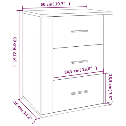 Nattbord Sengbord Sonoma Eik 50x36x60 cm
