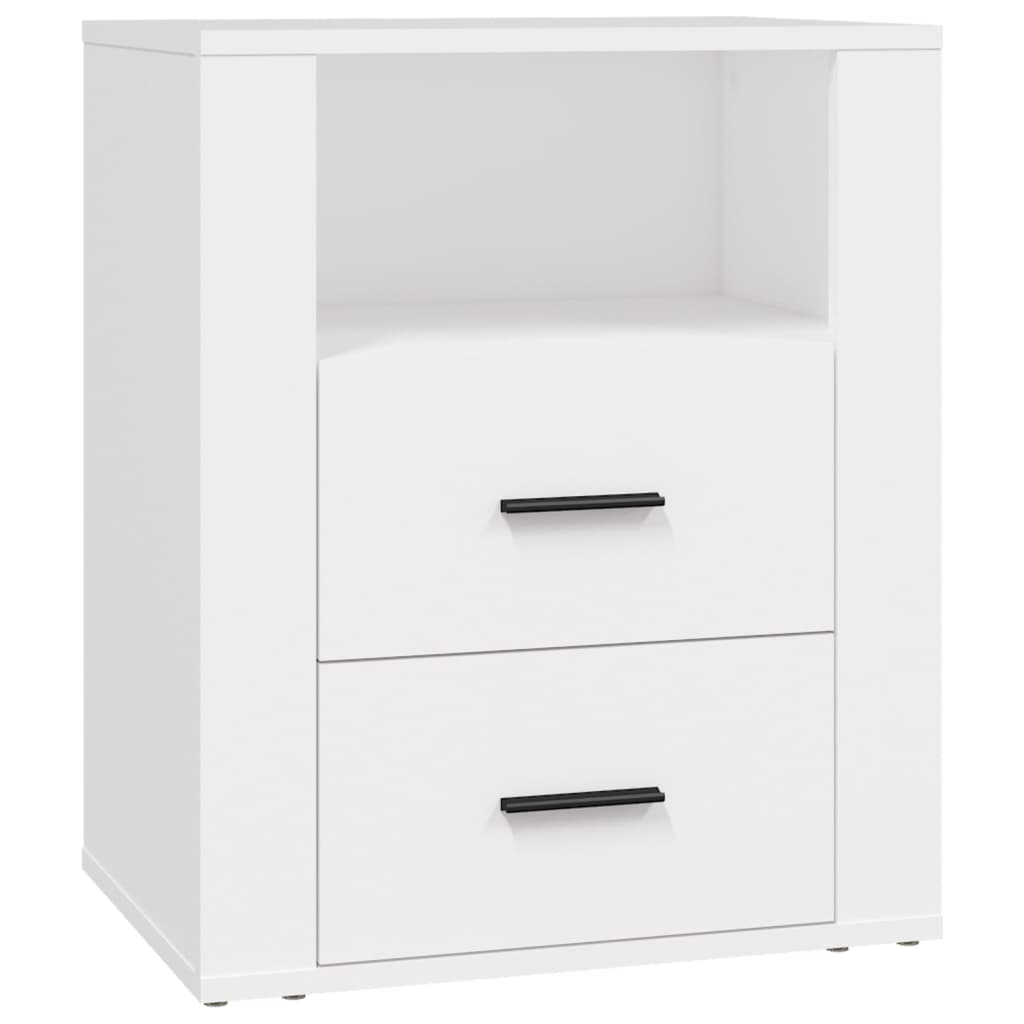 Nattbord Sengbord Hvit 50x36x60 cm