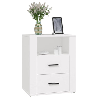Nattbord Sengbord Hvit 50x36x60 cm