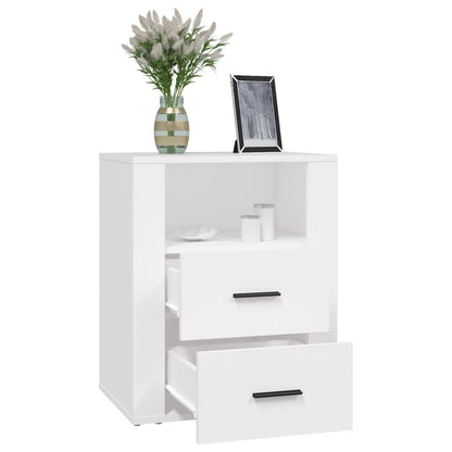Nattbord Sengbord Hvit 50x36x60 cm